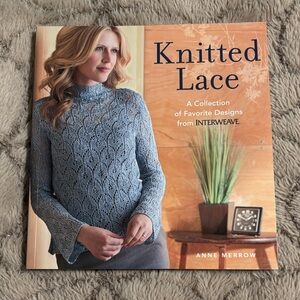 Knitted Lace Womens Sweater - Light Blue